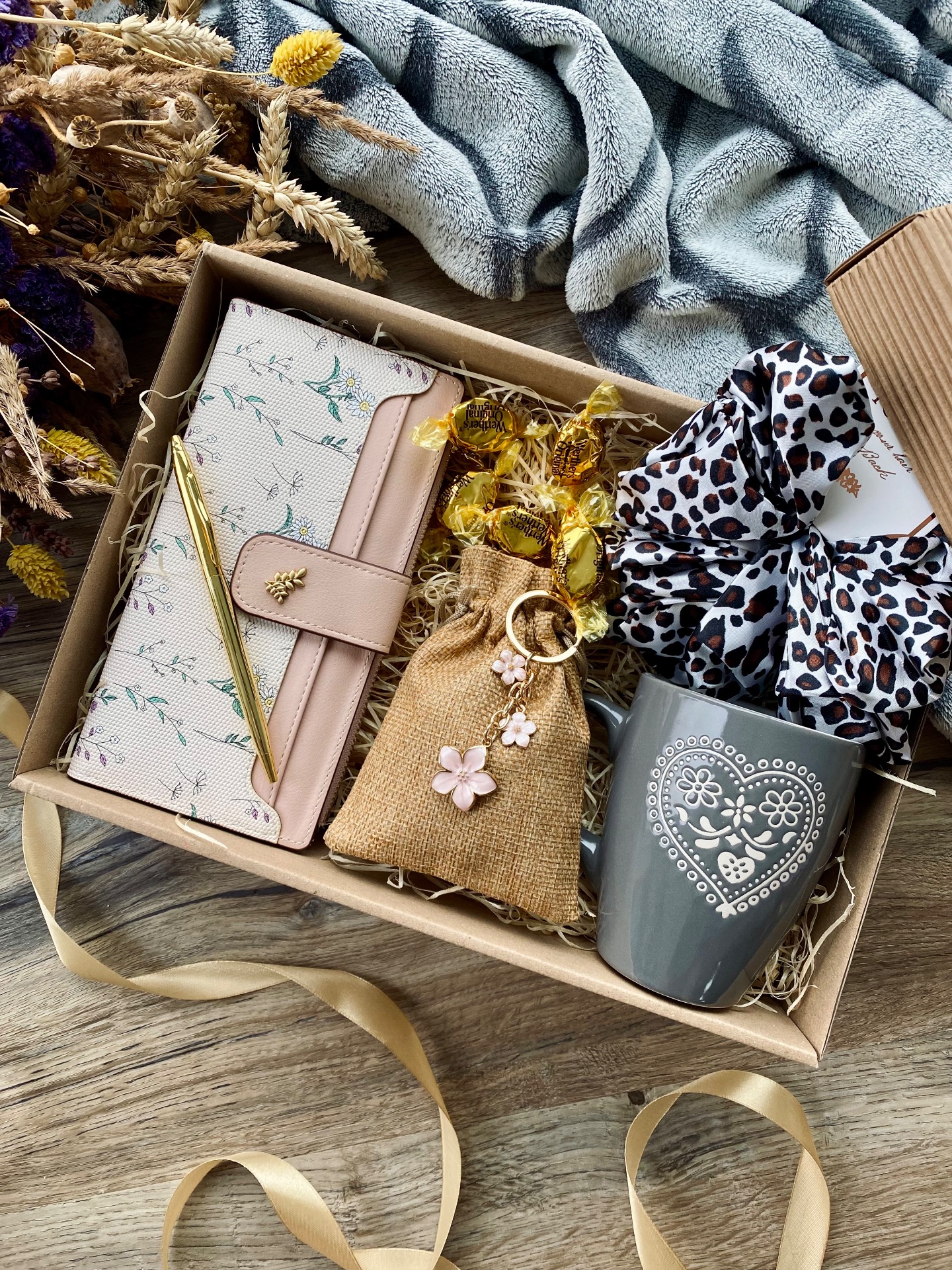 Dárkový beauty box - růžový velký