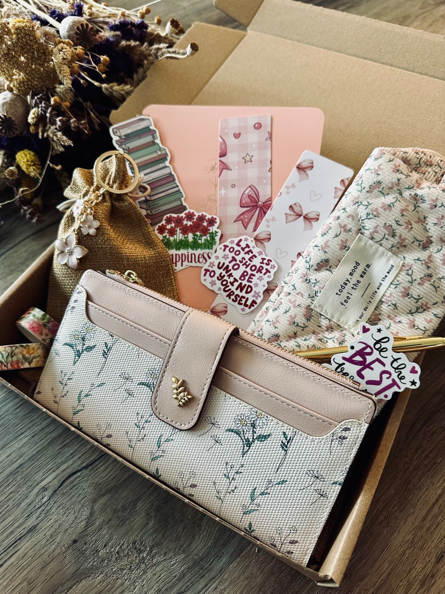 Back to school box - starorůžová